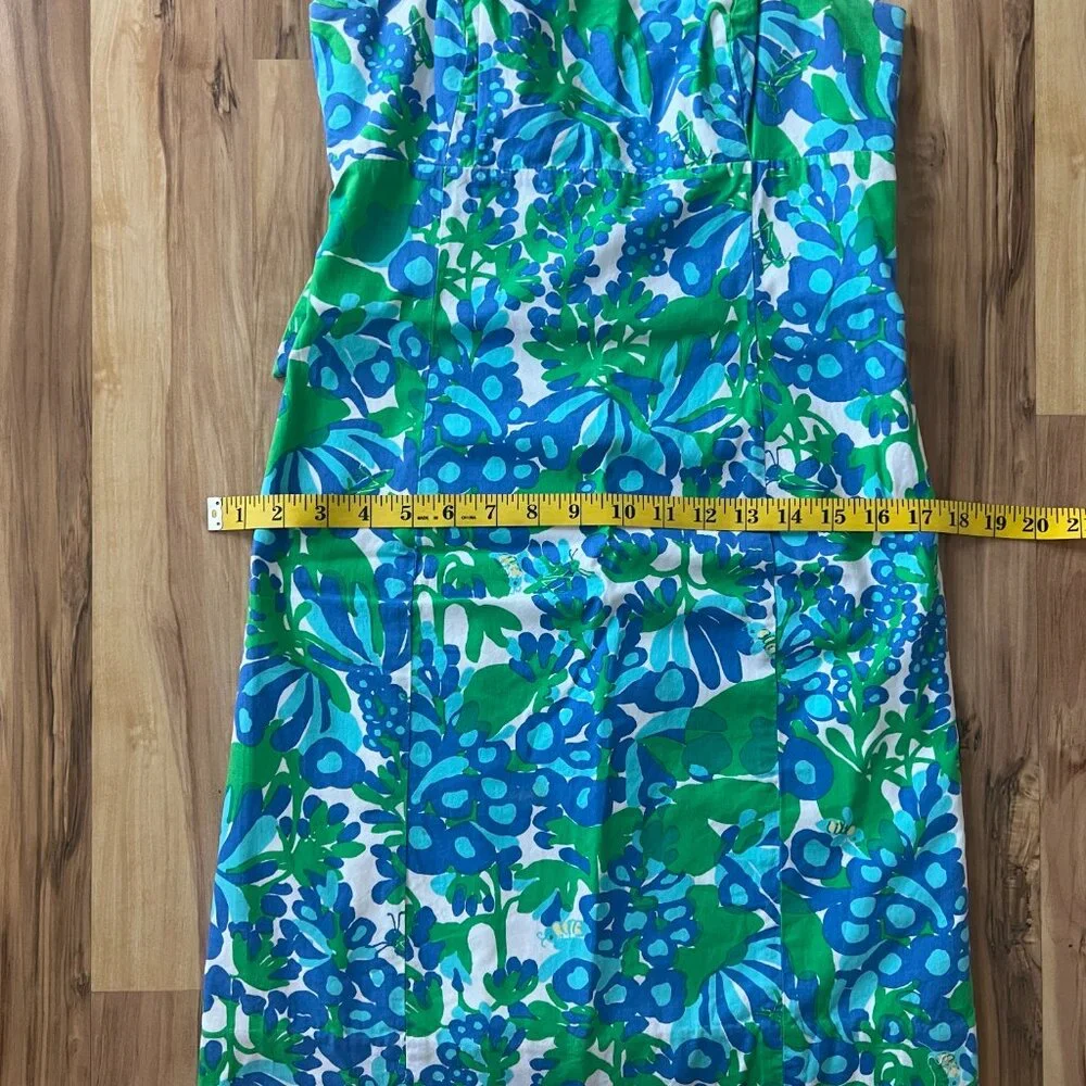 Lilly Pulitzer Bee In Your Bonnet Strapless Dress, Size 2 - Picture 6 of 13